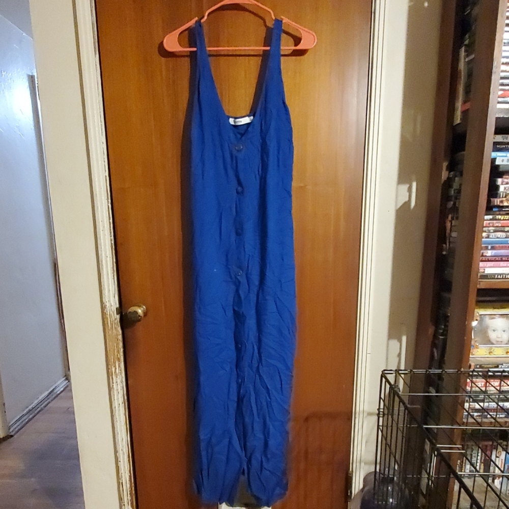 Blue long sundress